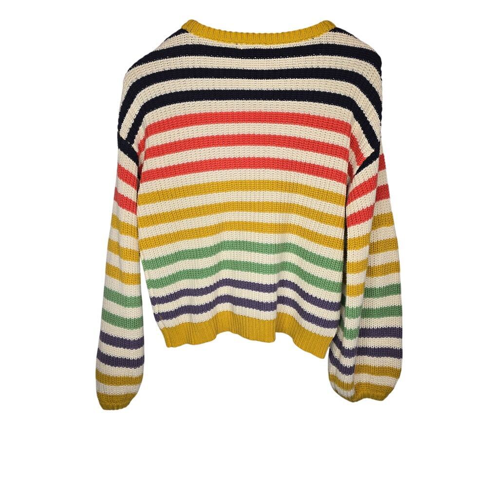 BLANK PAIGE MULTI COLORED STRIPED KNIT SWEATER WOMENS MEDIUM EXCELLENT - Picture 2 of 4